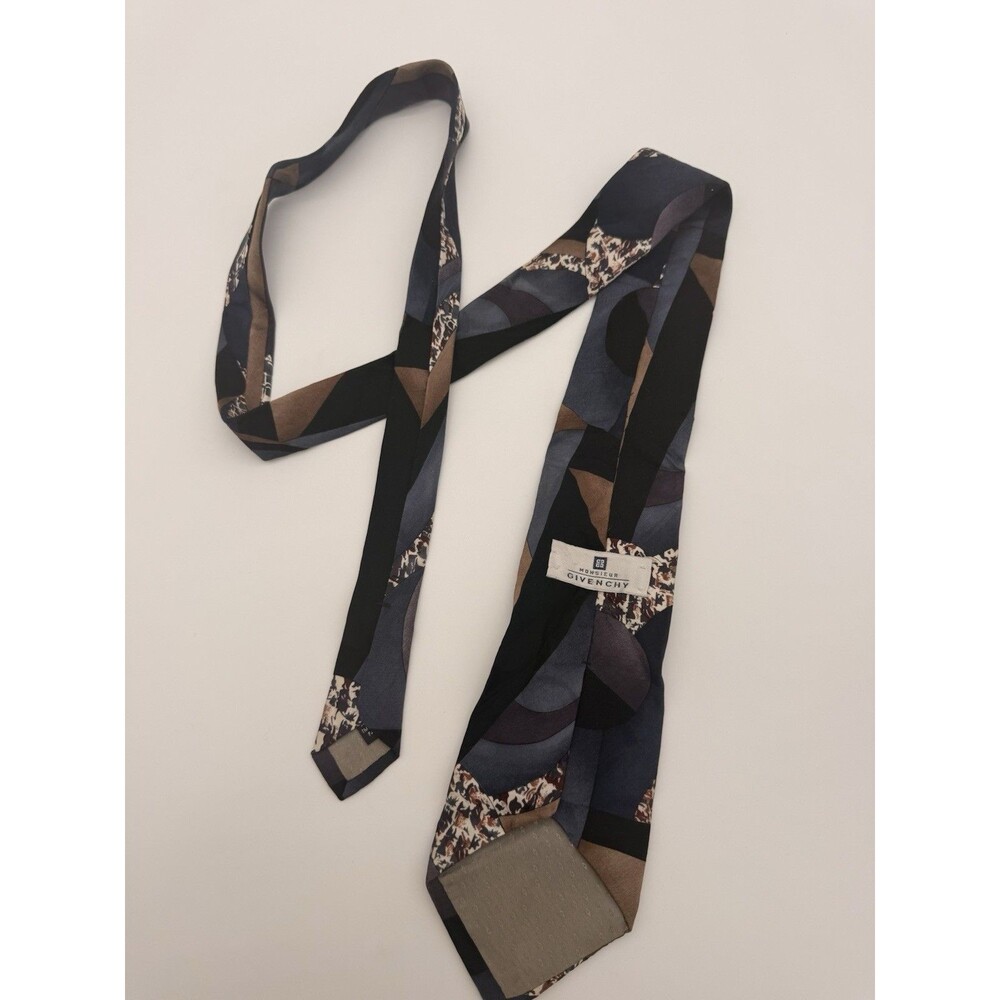 Mens Vintage Givenchy Monsieur All Silk Neck Tie Blue